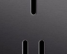 Niko Rocker 2-Voudige afdekplaat verticaal 60 mm centerafstand voor een enkelvoudige en een tweevoudige schakelfunctie alu black brushed RAL: 000 20 00