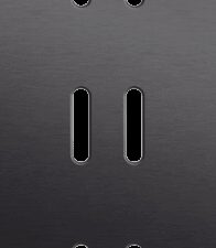 Niko Rocker 3-Voudige afdekplaat verticaal 60 mm centerafstand voor drie tweevoudige schakelfuncties alu black brushed RAL: 000 20 00