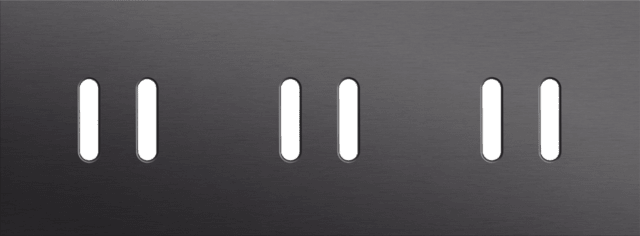 Niko Rocker 3-Voudige afdekplaat horizontaal 71 mm centerafstand voor drie tweevoudige schakelfuncties alu black brushed RAL: 000 20 00