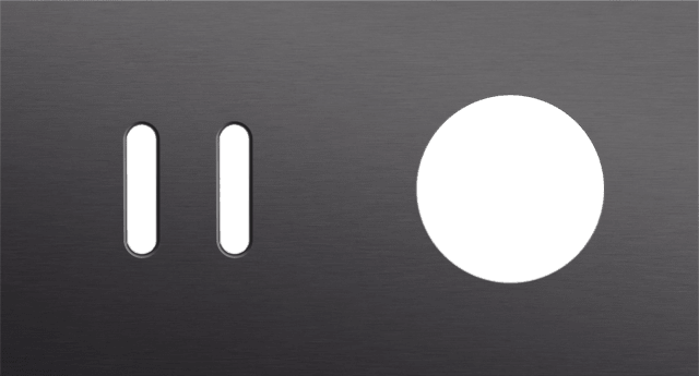 Niko Rocker 2-Voudige afdekplaat horizontaal 71 mm centerafstand voor tweevoudige schakelfuncties + 1 stopcontact alu black brushed RAL: 000 20 00