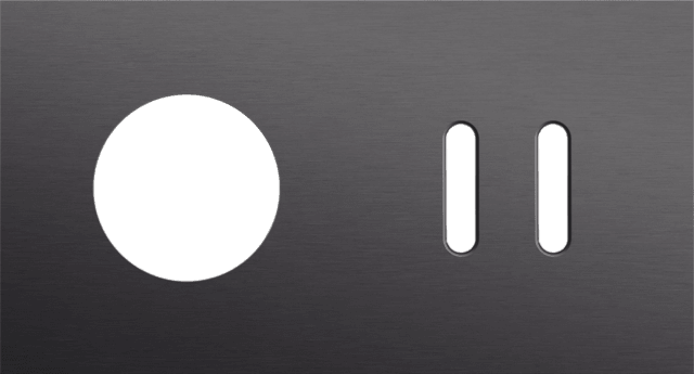 Niko Rocker 2-Voudige afdekplaat horizontaal 71 mm centerafstand voor 1 stopcontact + 1 tweev schak alu black brushed RAL: 000 20 00