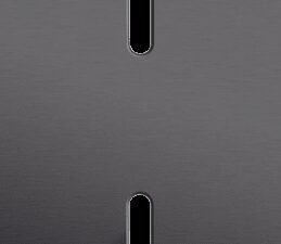 Niko Rocker 2-Voudige afdekplaat verticaal 71 mm centerafstand voor twee enkelvoudige schakelfuncties alu black brushed RAL: 000 20 00