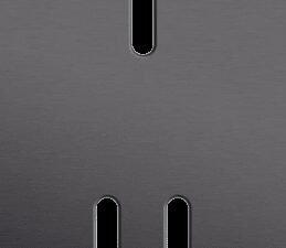 Niko Rocker 2-Voudige afdekplaat verticaal 71 mm centerafstand voor een enkelvoudige en een tweevoudige schakelfunctie alu black brushed RAL: 000 20 00