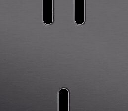 Niko Rocker 2-Voudige afdekplaat verticaal 71 mm centerafstand voor een tweevoudige en een enkelvoudige schakelfunctie alu black brushed RAL: 000 20 00