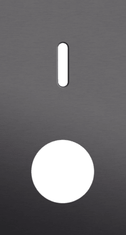 Niko Rocker 2-Voudige afdekplaat verticaal 71 mm centerafstand voor enkelvoudige schakelfuncties + 1 stopcontact alu black brushed RAL: 000 20 00