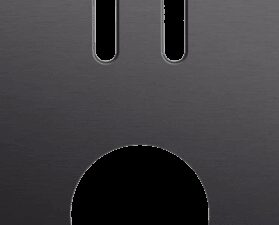 Niko Rocker 2-Voudige afdekplaat verticaal 60 mm centerafstand voor een tweevoudige schakelfunctie en een stopcontactalu black brushed RAL: 000 20 00