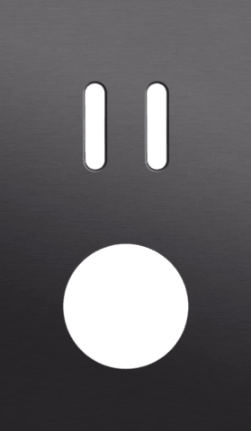 Niko Rocker 2-Voudige afdekplaat verticaal 60 mm centerafstand voor een tweevoudige schakelfunctie en een stopcontactalu black brushed RAL: 000 20 00