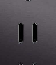Niko Rocker 3-Voudige afdekplaat verticaal 60 mm centerafstand voor een enkelvoudige en twee tweevoudige schakelfunctiesalu black brushed RAL: 000 20 00