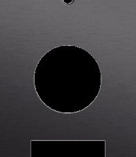 Niko Rocker 3-Voudige afdekplaat verticaal 60 mm centerafstand voor een enkelvoudige schakelfunctie en een een stopcontact en een functiealu black brushed RAL: 000 20 00