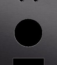 Niko Rocker 3-Voudige afdekplaat verticaal 60 mm centerafstand voor een enkelvoudige schakelfunctie en een een stopcontact en een functiealu black brushed RAL: 000 20 00