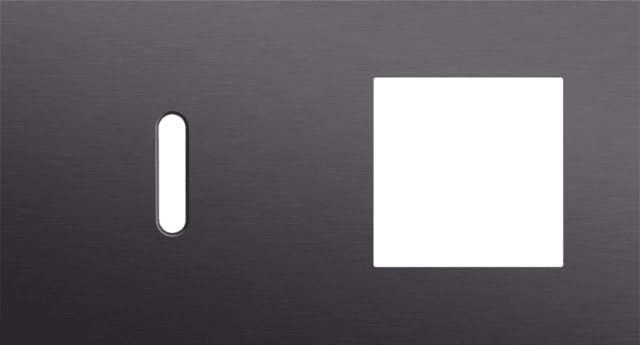 Niko Rocker 2-Voudige afdekplaat horizontaal 71 mm centerafstand voor een enkelvoudige schakelfunctie en een functiealu black brushed RAL: 000 20 00
