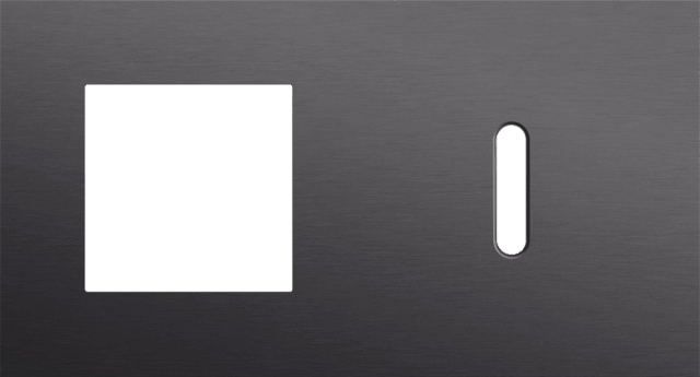 Niko Rocker 2-Voudige afdekplaat horizontaal 71 mm centerafstand Enkelvoudige afdekplaatvr enklv schakalu black brushed RAL: 000 20 00
