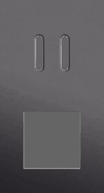 Niko Rocker 2-Voudige afdekplaat verticaal 71 mm centerafstand voor een tweevoudige schakelfunctie en een functiealu black brushed RAL: 000 20 00