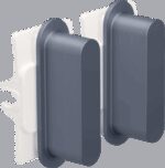 Niko Rocker set voor tweevoudige schakelfuncties alu blue grey brushed RAL: 240 30 05