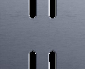 Niko Rocker 2-Voudige afdekplaat verticaal 60 mm centerafstandvoor tweevoudige schakelfuncties alu blue grey brushed RAL: 240 30 05