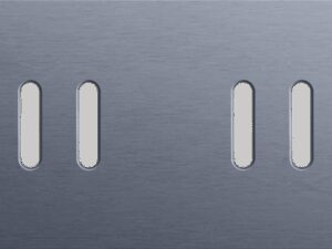 Niko Rocker 2-Voudige afdekplaat horizontaal 71 mm centerafstandvoor tweevoudige schakelfuncties alu blue grey brushed RAL: 240 30 05