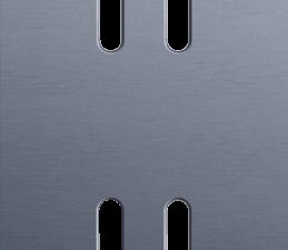 Niko Rocker 2-Voudige afdekplaat verticaal 71 mm centerafstandvoor tweevoudige schakelfuncties alu blue grey brushed RAL: 240 30 05