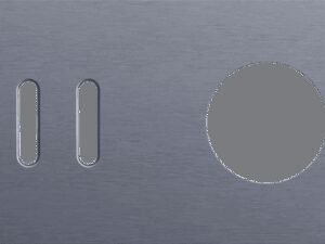 Niko Rocker 2-Voudige afdekplaat horizontaal 71 mm centerafstand voor tweevoudige schakelfuncties + 1 stopcontact alu blue grey brushed RAL: 240 30 05