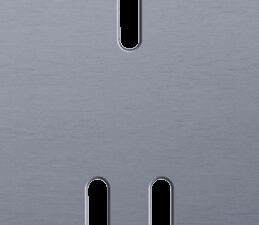 Niko Rocker 2-Voudige afdekplaat verticaal 71 mm centerafstand voor een enkelvoudige en een tweevoudige schakelfunctie alu blue grey brushed RAL: 240 30 05