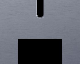 Niko Rocker 2-Voudige afdekplaat verticaal 60 mm centerafstand voor een enkelvoudige schakelfunctie en een functie alu blue grey brushed RAL: 240 30 05