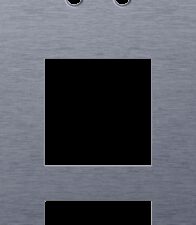 Niko Rocker 3-Voudige afdekplaat verticaal 60 mm centerafstand voor een tweevoudige schakelfunctie en twee functies alu blue grey brushed RAL: 240 30 05