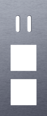 Niko Rocker 3-Voudige afdekplaat verticaal 60 mm centerafstand voor een tweevoudige schakelfunctie en twee functies alu blue grey brushed RAL: 240 30 05
