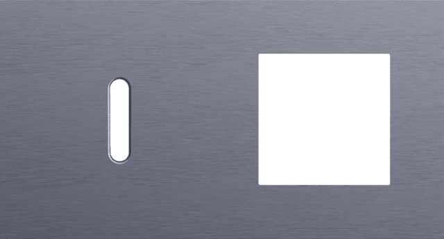 Niko Rocker 2-Voudige afdekplaat horizontaal 71 mm centerafstand voor een enkelvoudige schakelfunctie en een functie alu blue grey brushed RAL: 240 30 05