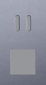 Niko Rocker 2-Voudige afdekplaat verticaal 71 mm centerafstand voor een tweevoudige schakelfunctie en een functie alu blue grey brushed RAL: 240 30 05