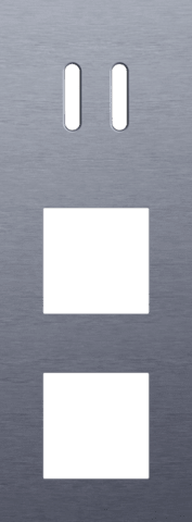 Niko Rocker 3-Voudige afdekplaat verticaal 71 mm centerafstand voor een tweevoudige schakelfunctie en twee functies alu blue grey brushed RAL: 240 30 05