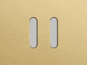 Niko Rocker Enkelvoudige afdekplaat voor tweevoudige schakelfuncties alu gold brushed RAL: 1000