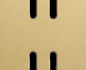 Niko Rocker 2-Voudige afdekplaat verticaal 60 mm centerafstandvoor tweevoudige schakelfuncties alu gold brushed RAL: 1000