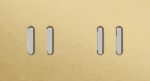 Niko Rocker 2-Voudige afdekplaat horizontaal 71 mm centerafstandvoor tweevoudige schakelfuncties alu gold brushed RAL: 1000
