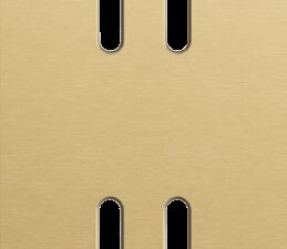 Niko Rocker 2-Voudige afdekplaat verticaal 71 mm centerafstandvoor tweevoudige schakelfuncties alu gold brushed RAL: 1000