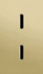 Niko Rocker 2-Voudige afdekplaat verticaal 60 mm centerafstand voor twee enkelvoudige schakelfuncties alu gold brushed RAL: 1000