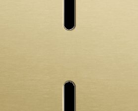 Niko Rocker 2-Voudige afdekplaat verticaal 60 mm centerafstand voor twee enkelvoudige schakelfuncties alu gold brushed RAL: 1000