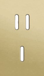 Niko Rocker 2-Voudige afdekplaat verticaal 60 mm centerafstand voor een tweevoudige en een enkelvoudige schakelfunctie alu gold brushed RAL: 1000
