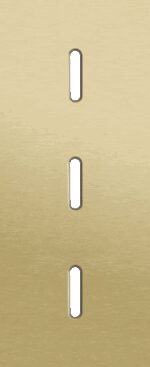 Niko Rocker 3-Voudige afdekplaat verticaal 60 mm centerafstand voor drie enkelvoudige schakelfuncties alu gold brushed RAL: 1000