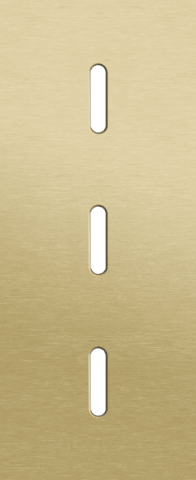 Niko Rocker 3-Voudige afdekplaat verticaal 60 mm centerafstand voor drie enkelvoudige schakelfuncties alu gold brushed RAL: 1000