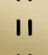 Niko Rocker 3-Voudige afdekplaat verticaal 60 mm centerafstand voor drie tweevoudige schakelfuncties alu gold brushed RAL: 1000