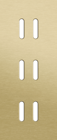 Niko Rocker 3-Voudige afdekplaat verticaal 60 mm centerafstand voor drie tweevoudige schakelfuncties alu gold brushed RAL: 1000