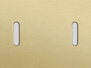 Niko Rocker 2-Voudige afdekplaat horizontaal 71 mm centerafstand voor twee enkelvoudige schakelfuncties alu gold brushed RAL: 1000