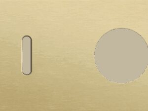 Niko Rocker 2-Voudige afdekplaat horizontaal 71 mm centerafstand voor enkelvoudige schakelfuncties + 1 stopcontact alu gold brushed RAL: 1000