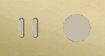 Niko Rocker 2-Voudige afdekplaat horizontaal 71 mm centerafstand voor tweevoudige schakelfuncties + 1 stopcontact alu gold brushed RAL: 1000