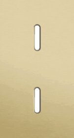 Niko Rocker 2-Voudige afdekplaat verticaal 71 mm centerafstand voor twee enkelvoudige schakelfuncties alu gold brushed RAL: 1000