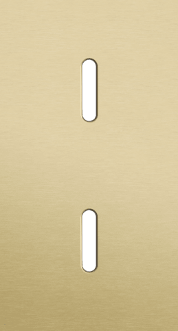 Niko Rocker 2-Voudige afdekplaat verticaal 71 mm centerafstand voor twee enkelvoudige schakelfuncties alu gold brushed RAL: 1000