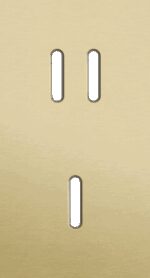 Niko Rocker 2-Voudige afdekplaat verticaal 71 mm centerafstand voor een tweevoudige en een enkelvoudige schakelfunctie alu gold brushed RAL: 1000