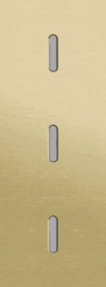 Niko Rocker 3-Voudige afdekplaat verticaal 71 mm centerafstand voor drie enkelvoudige schakelfuncties alu gold brushed RAL: 1000