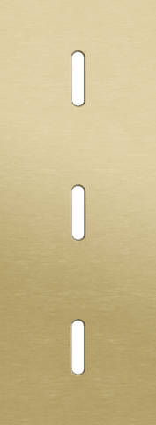Niko Rocker 3-Voudige afdekplaat verticaal 71 mm centerafstand voor drie enkelvoudige schakelfuncties alu gold brushed RAL: 1000