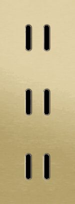 Niko Rocker 3-Voudige afdekplaat verticaal 71 mm centerafstand voor drie tweevoudige schakelfuncties alu gold brushed RAL: 1000