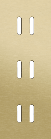 Niko Rocker 3-Voudige afdekplaat verticaal 71 mm centerafstand voor drie tweevoudige schakelfuncties alu gold brushed RAL: 1000